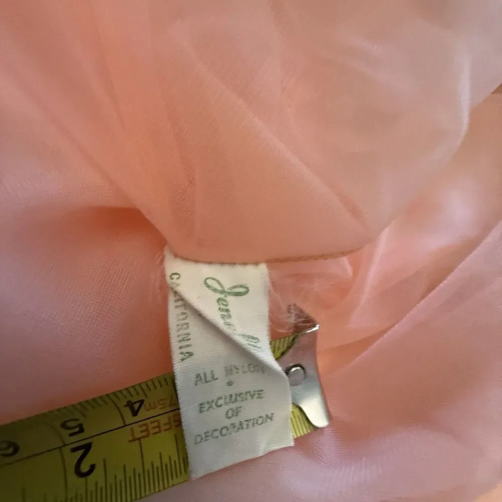 VTG Janelle Nightgown Pink/Coral Lace Bodice Floor Length Maxi Slip Dress